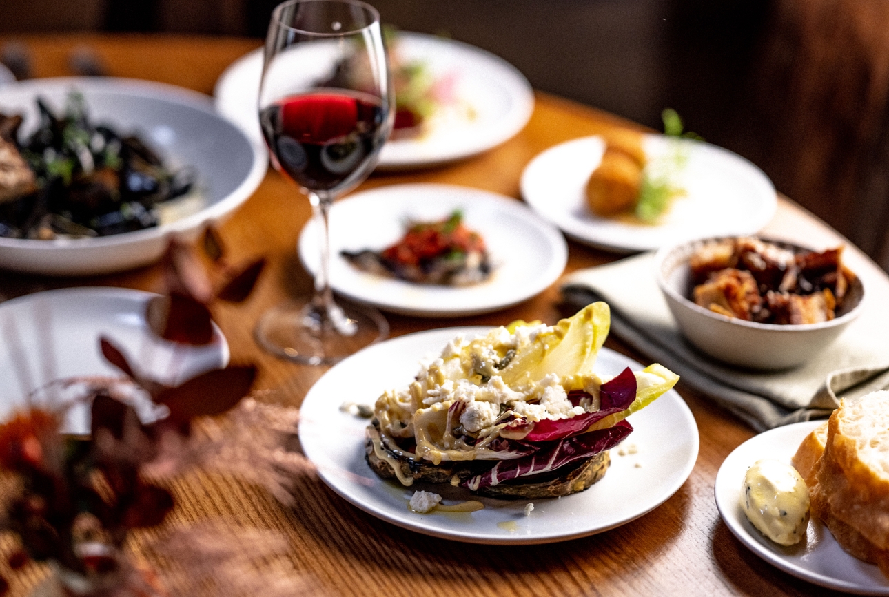 Dishes at Darts Farm’s Flagship Restaurant, The Farm Table