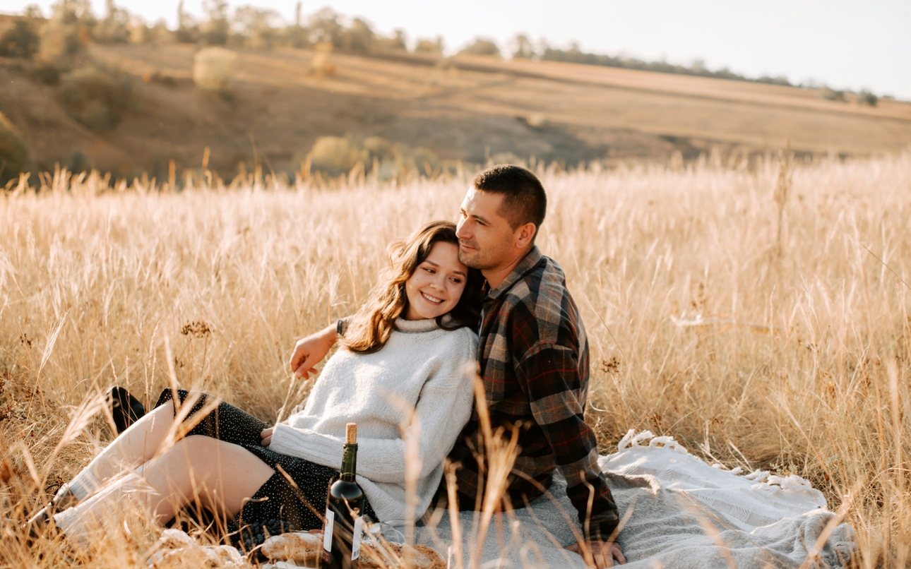 A couple enjoying the countryside