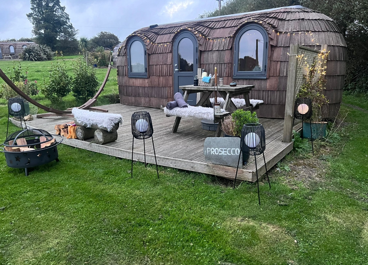 Glamping site at Lydcott Glamping